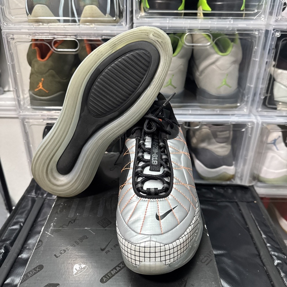 Nike Air Max MX 720 818 GS Silver & Black Running Shoes Sz 6y or 8W CQ4010 001 - Picture 8 of 9